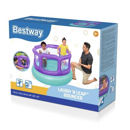 Игровой центр-батут 152x152x84см "Laugh 'n Leap" , от 3 лет, до 55 кг, Bestway 52646 BW