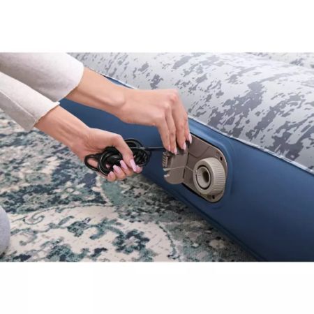 Надувной матрас 152х203х30см "Fashion Flock" с подголовником, встр.насос 220В, до 300кг, Bestway 67836 BW