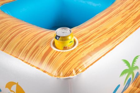 Надувной матрас-остров для плавания 246х246см "Песчаная коса" с холодильником, до 360кг, Bestway 43294 BW