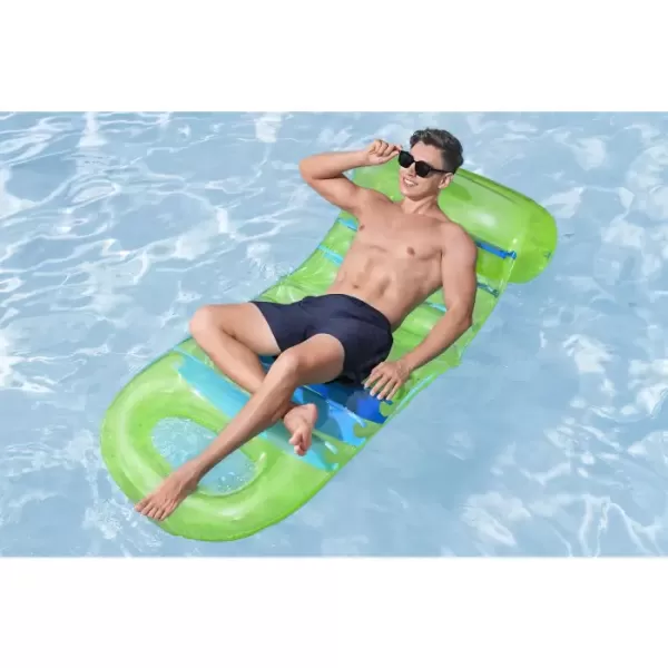 Надувной матрас-шезлонг 193x80см "Летние цвета", со спинкой, до 100кг, Bestway 43962 BW