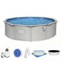 Стальной бассейн Hydrium 460х120см, 17430л, песч.фил.-нас. 5678л/ч, лестн., тент, подст., Bestway 56384 BW
