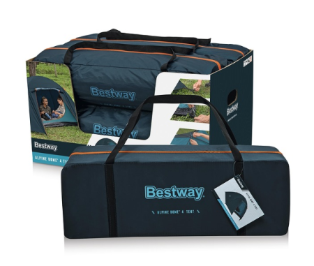 Палатка 4-местная "Alpine Dome 4 Tent" (70см+210см)x240x140см, полиэстер 190Т, 2000мм, 110гр/м2 РЕ, Bestway 68141 BW