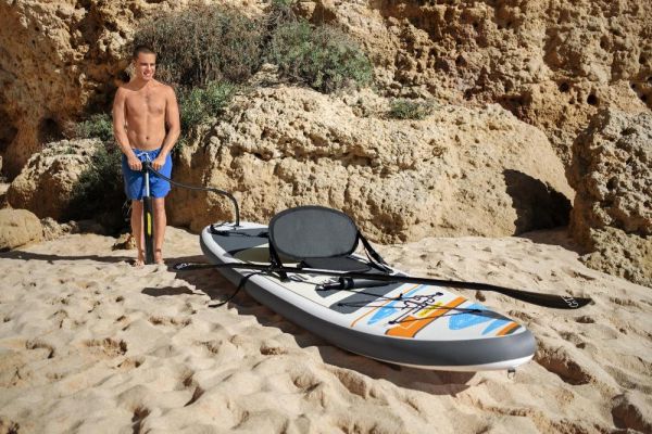 SUP-доска-каяк "White Cap" 305х84х12см, со съем.сиден., насос, весло, лиш, ремнабор, сумка, до 120кг, Bestway 65341 BW