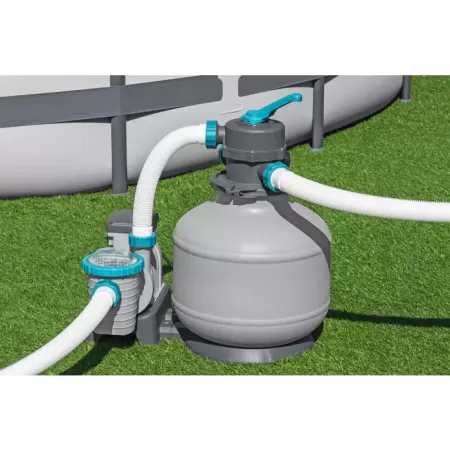 Песочный фильтр-насос 6056л/ч, резервуар для песка 9кг, фракция 0.45-0.85мм, Bestway 58497 BW