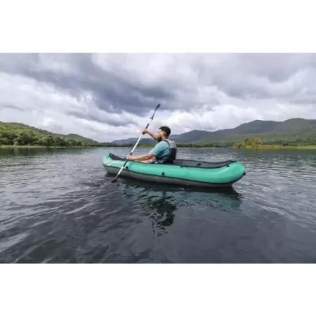 Надувной каяк "Ventura Elite X1" 280х86см, алюм.весло 230см, насос 62086, до 130кг, Bestway 65118 BW