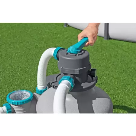 Песочный фильтр-насос 6056л/ч, резервуар для песка 9кг, фракция 0.45-0.85мм, Bestway 58497 BW