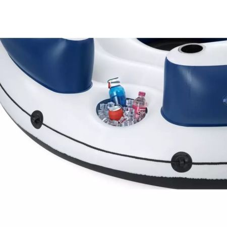 Надувной матрас-остров 256х256см (239х239х63,5см) "Lazy Dayz" с ручками и подстаканниками, до 450кг, Bestway 43536 BW