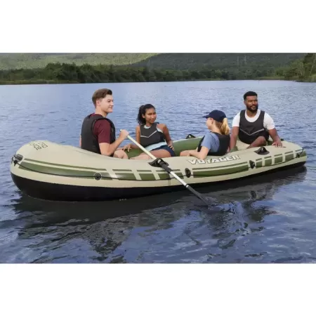 Надувная лодка "Voyager X4 Raft" 350х145см, вёсла 62064, насос 62003, до 480кг, Bestway 65156 BW