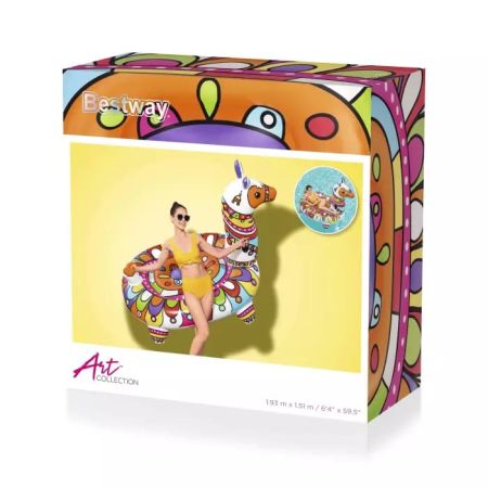 Надувной матрас-плот для плавания 193x151см "POP Лама" до 90кг, Bestway 41136 BW