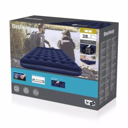 Надувной матрас 152х203х28см, встр.ножной насос, до 300кг, Bestway 67226 BW