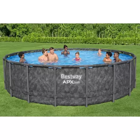 Каркасный бассейн 610х132см "APX 365", 32695л, песочный фильтр-насос, лестница, тент, полисферы, Bestway 561KE BW