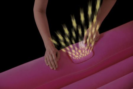 Детский надувной матрас 76х132х46см со спинкой и подсветкой, Bestway 93548 BW