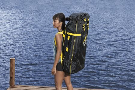 SUP-доска "Aqua Escape " 350x86x15см , насос, весло, рюкзак, лиш, сиденье, 3 плавника, упор для ног,, Bestway 65393 BW