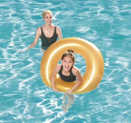Надувной круг 91см "Золото" от 10 лет, Bestway 36127 BW