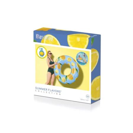 Надувной круг 119см "Scentsational" с запахом лимона, от 12 лет, Bestway 36229 BW