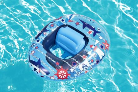 Надувные водные ходунки 76х65см со спинкой, 6-18 мес, 2 вида, Bestway 34126 BW