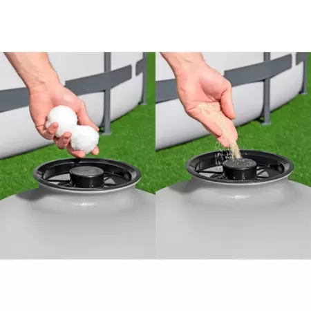 Песочный фильтр-насос 11355л/ч, резервуар для песка 36кг, фракция 0.45-0.85мм, Bestway 58486 BW