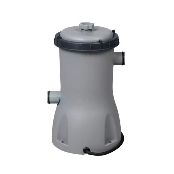 Каркасный бассейн Power Steel 488х244х122см, 11532л, фил.-насос 3028л/ч, лестница, тент, Bestway 56670 BW