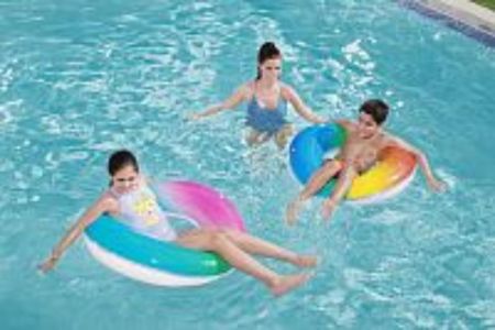 Надувной круг 91см "Радуга" с ручками, от 10 лет, 2 цвета, Bestway 36126 BW