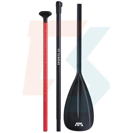 Весло "SPORTS III" для SUP-доски, алюминиевое, трехсекционное, регулируемое 175-220 см, Aqua Marina B0303922