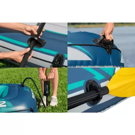 Надувная лодка "Trek X2 Raft Set" 232х118см, вёсла 62015, насос 62002, до 250кг, Bestway 61153 BW