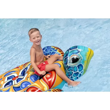 Надувная игрушка-наездник 188х173см "Средиземноморская черепаха" с ручками, от 3 лет, Bestway 41523 BW