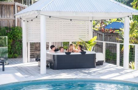 СПА-бассейн 180х180х65см "Oslo Aero Plus", квадратный,  гидромассаж, аэромассаж.(4 коробки A.B.C.D), MSpa F-OS063WAP