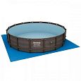 Каркасный бассейн Power Steel Deluxe 427х107см, 13030л, подвесной фил.-насос, лестница, тент, Bestway 56664 BW