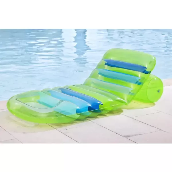 Надувной матрас-шезлонг 193x80см "Летние цвета", со спинкой, до 100кг, Bestway 43962 BW