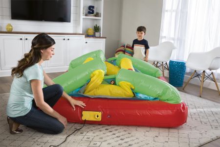 Игровой центр-батут 175х173х135см "Fisher Price" с мячами (50шт), встр.нас. 220В, до 85кг, от 3 лет, Bestway 93532 BW
