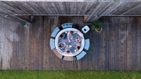 СПА-бассейн 204х70см "Indigo" 930л, круглый, гидромассаж, аэромассаж(2 коробки A.B.), MSpa M-IN063W