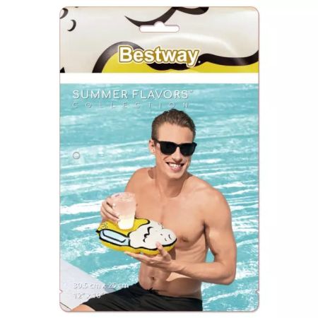 Надувной плавающий держатель для напитков "Лето" комплект из 3 шт, 2 вида, Bestway 34132 BW