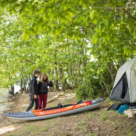 Надувная байдарка "Memba-390" 390x90см, весла, сиденья, киль, сумка, до 180кг, Aqua Marina ME-390