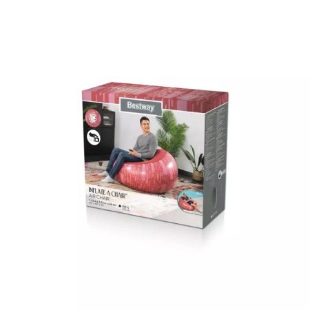 Надувное кресло 112х112х66см "Inflate-A-Chair" 3 цвета, Bestway 75052 BW