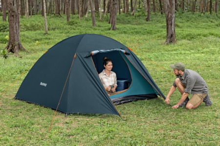 Палатка 4-местная "Alpine Dome 4 Tent" (70см+210см)x240x140см, полиэстер 190Т, 2000мм, 110гр/м2 РЕ, Bestway 68141 BW