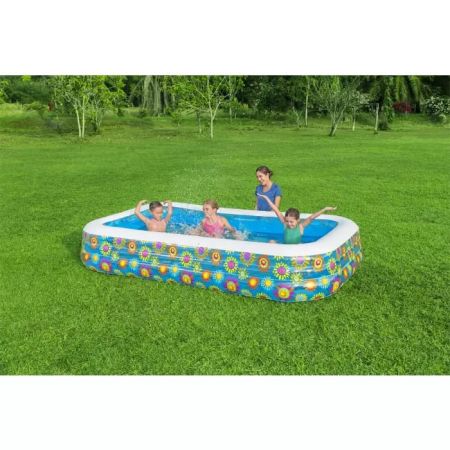 Детский надувной бассейн 305х183х56см "Счастливая Флора" 1161л, от 6 лет, Bestway 54121 BW