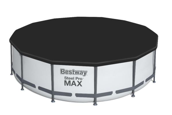 Каркасный бассейн Steel Pro Max 427х107см, 13030л, фил.-насос 3028л/ч, лестница, тент, Bestway 56950 BW