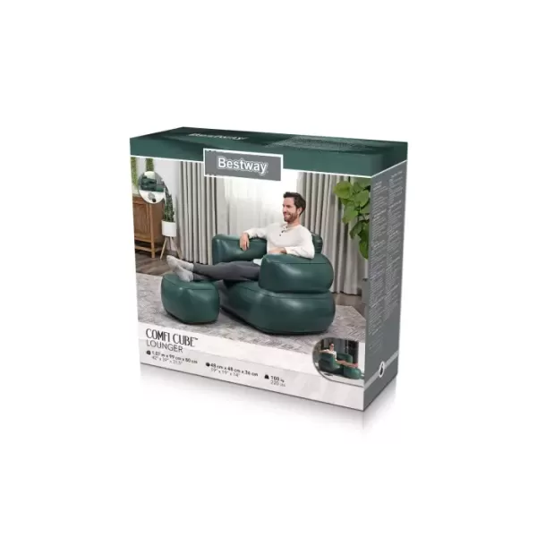 Надувное кресло "Comfi Cube Lounger" 107х99х80см, 2 цвета, Bestway 75137 BW