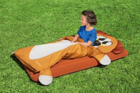 Детский надувной матрас 76х132х10см "Щенок" со спальным мешком, Bestway 68109 BW