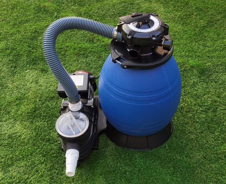 Песочный фильтр-насос 10800л/ч, резервуар для песка 20кг, фракция 0.45-0.85мм, Poolstar P2127