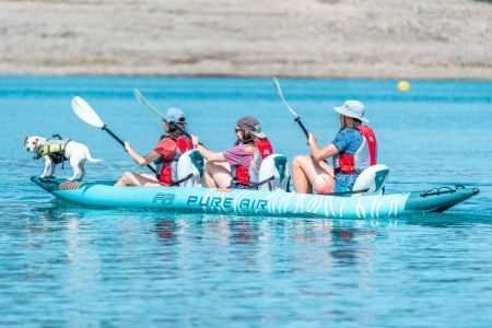 Надувная байдарка Kayak Glider-475 475x83х42см,3 весла, 3 сиденья, киль, до 230кг, Aqua Marina PA-25GD03