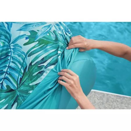 Надувной матрас-шезлонг для плавания 176х107см с тканевым чехлом и подстаканником, до 90кг, Bestway 43402 BW