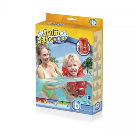 Жилет для плавания 51х46см с тканевой подкладкой, 18-30кг, 3-6 лет, 2 цвета, Bestway 32156 BW