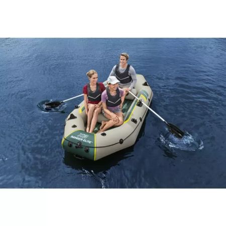 Надувная лодка "Ranger Elite X3 Raft Set" 295х130х46см, вёсла 152см, насос 62086, до 400кг, Bestway 65160 BW