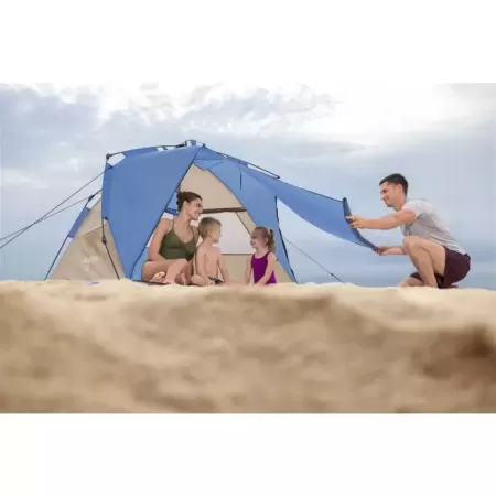 Палатка 4-местная"Beach Dome 4 Tent" (107+127см)x240x125см, 190Т polyester PU, 600мм, 110гр/м2 PE, Bestway 68144 BW