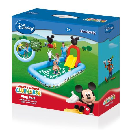 Игровой бассейн 320х175х157см "Микки Маус" с разбрызгивателем и игрушками, 436л, Bestway 91016 BW
