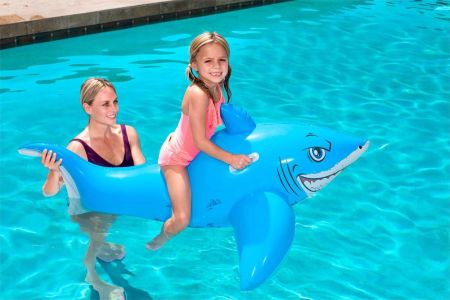 Надувная игрушка-наездник 157х71см "Большая белая акула" с ручками, до 45кг, от 3 лет, Bestway 41032 BW