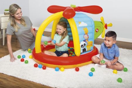 Игровой центр 155x102x91см "Вертолет Fisher Price" с мячами (25шт), от 2 лет, Bestway 93538 BW