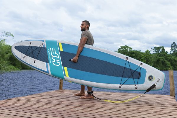 SUP-доска "Aqua Escape" 335x84x15см , насос, весло, рюкзак, лиш, 3 плавника, ремнабор, водонепроница, Bestway 65391 BW