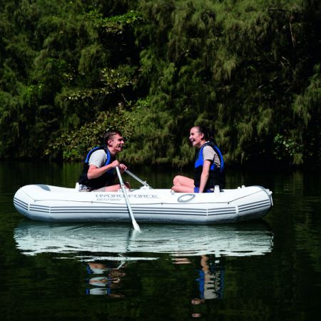 Надувная лодка 291х127х46 см, с вёслами, насосом, сиденьями, сумкой, Bestway 65044 BW